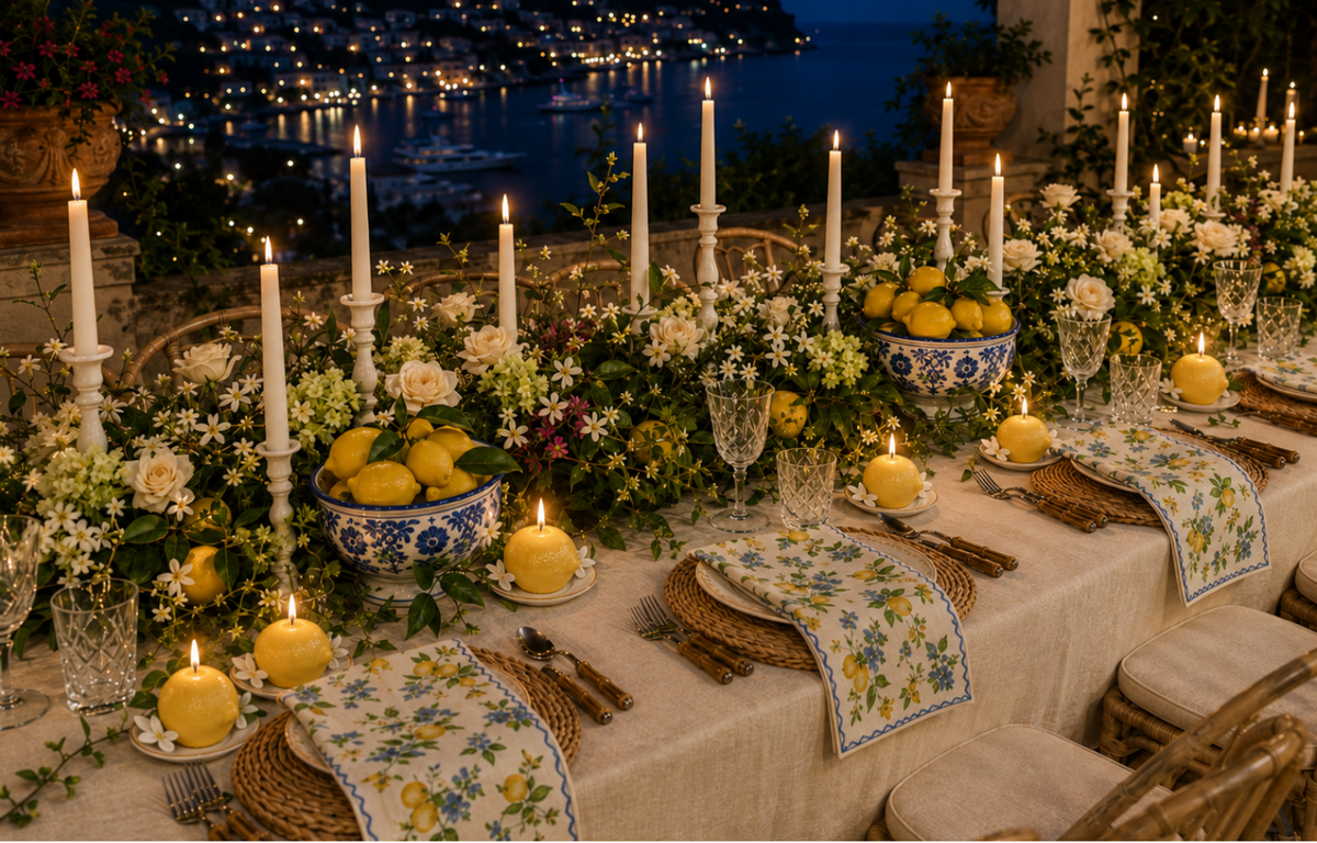 A Night in Capri Tablescape